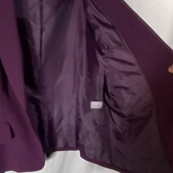 Calvin Klein Plum Single Button Blazer Size 12 - Picture 5 of 6
